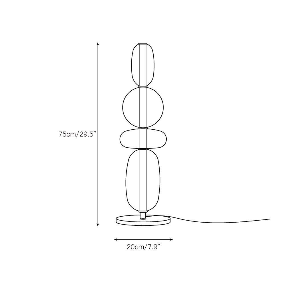 Stained lámpara de mesa de vidrio esmerilado