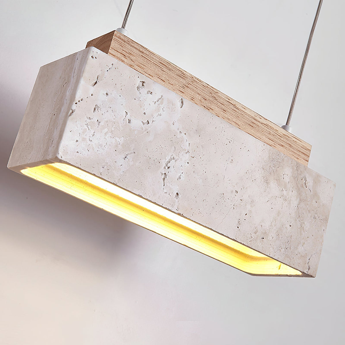 Ciraeila lámpara colgante rectangular de travertino