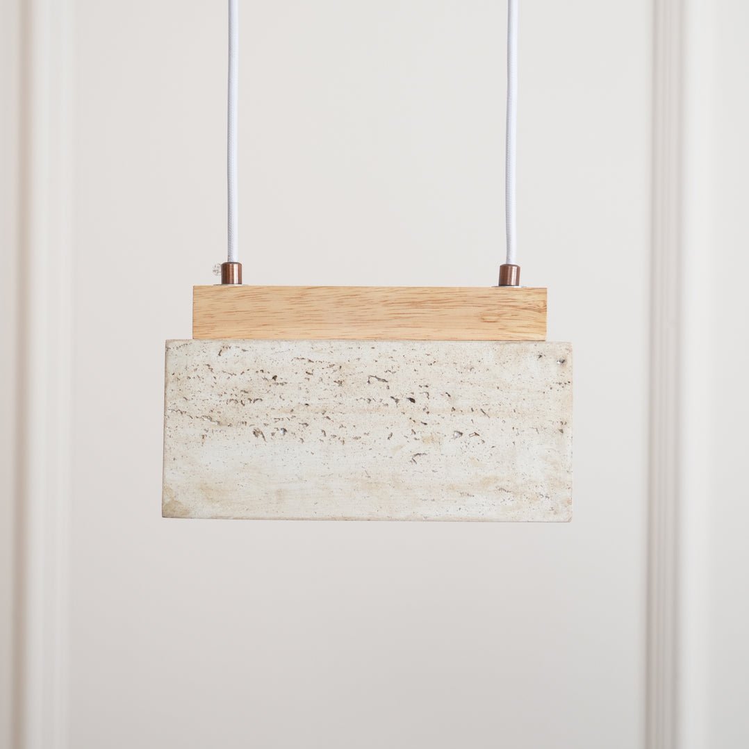 Ciraeila lámpara colgante rectangular de travertino