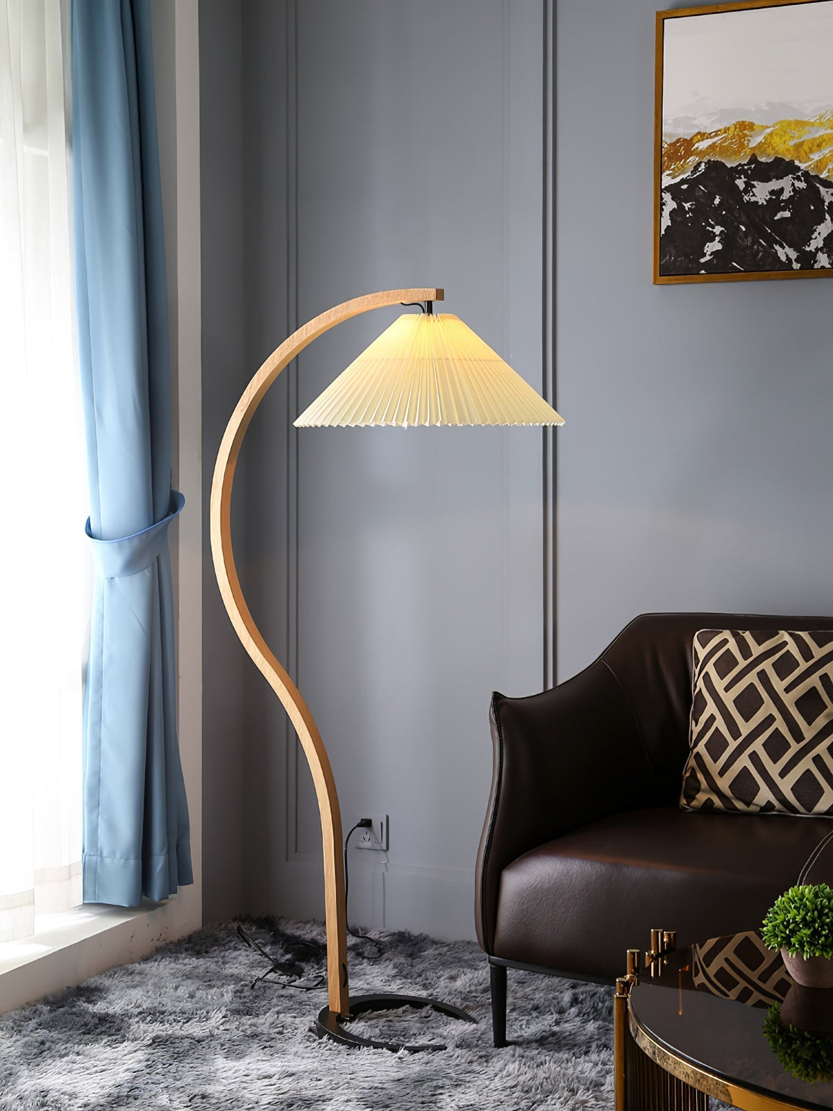 Viaro lámpara de pie de madera