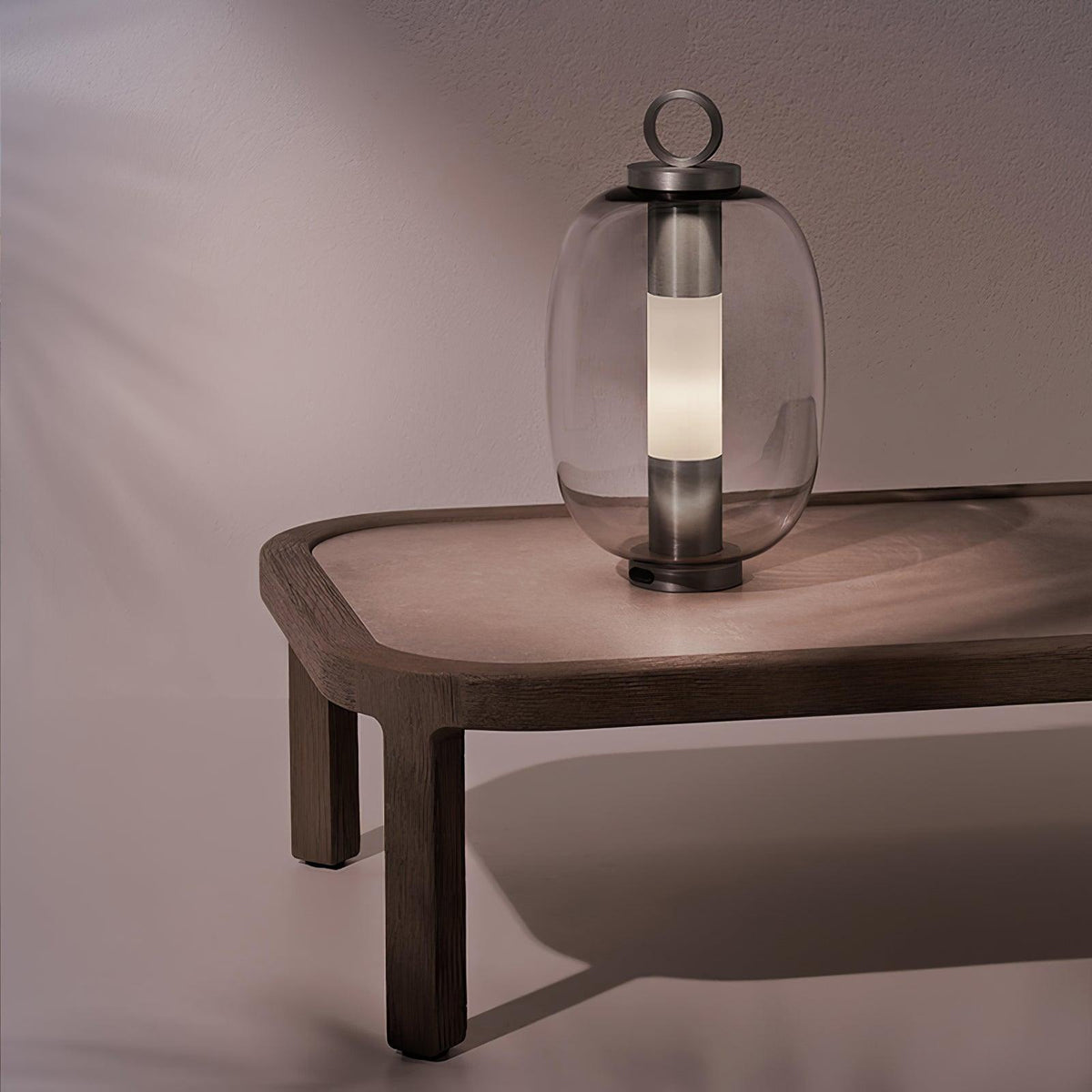 Vanorir lámpara de mesa con vidrio