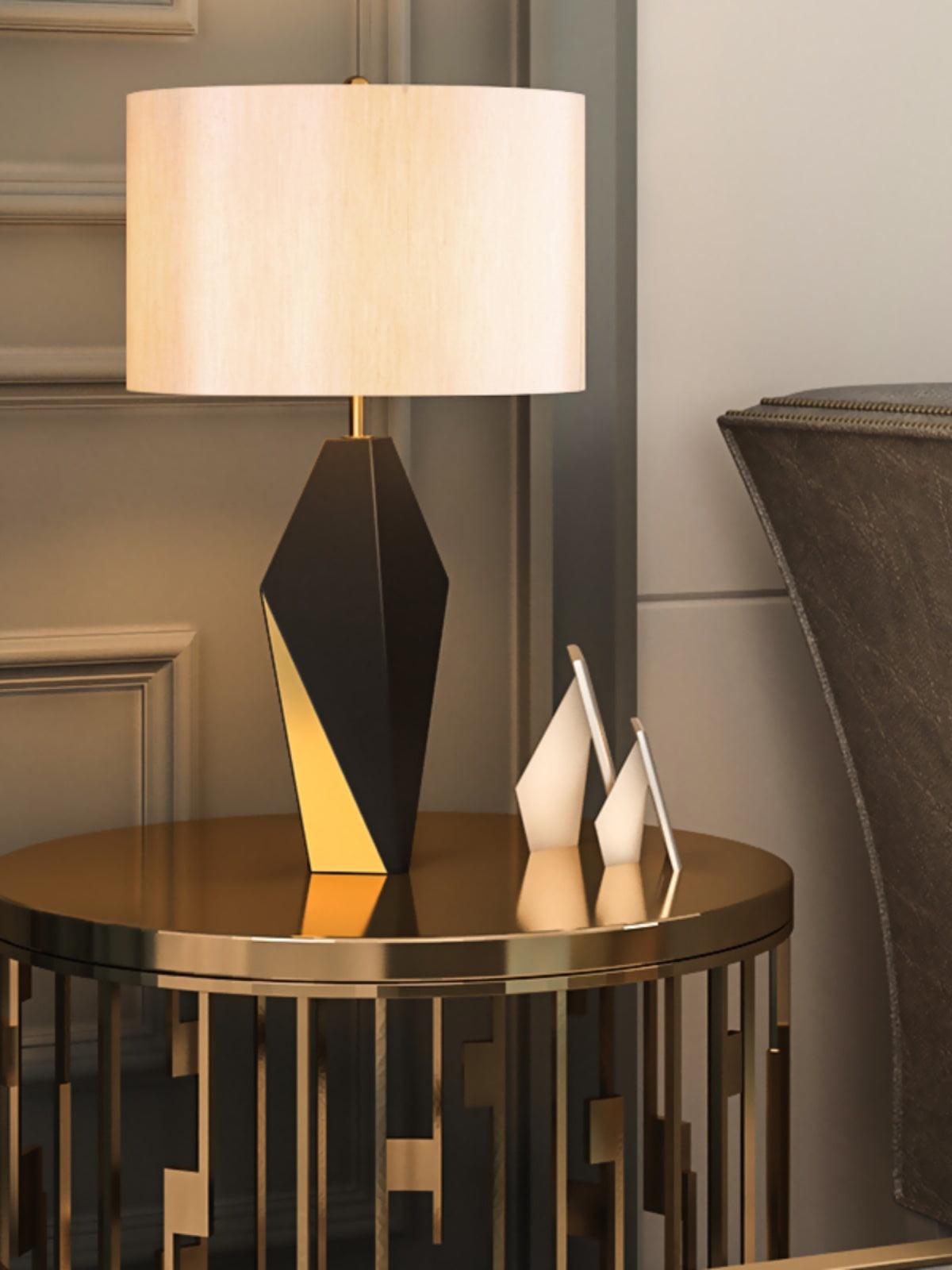 Prism lámpara de mesa contemporánea de tejido