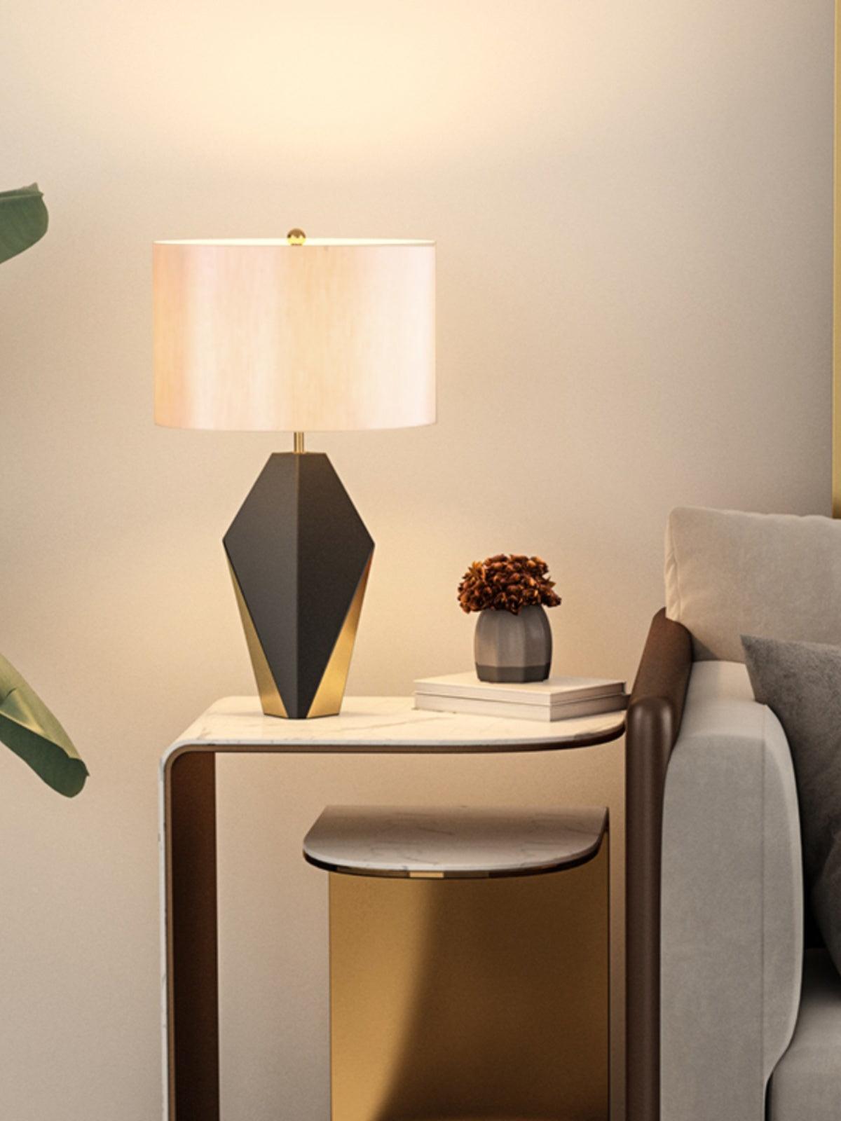 Prism lámpara de mesa contemporánea de tejido