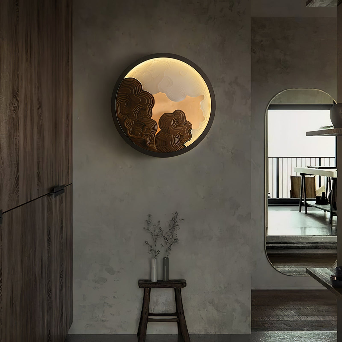 Grayson aplique de pared moderno de madera