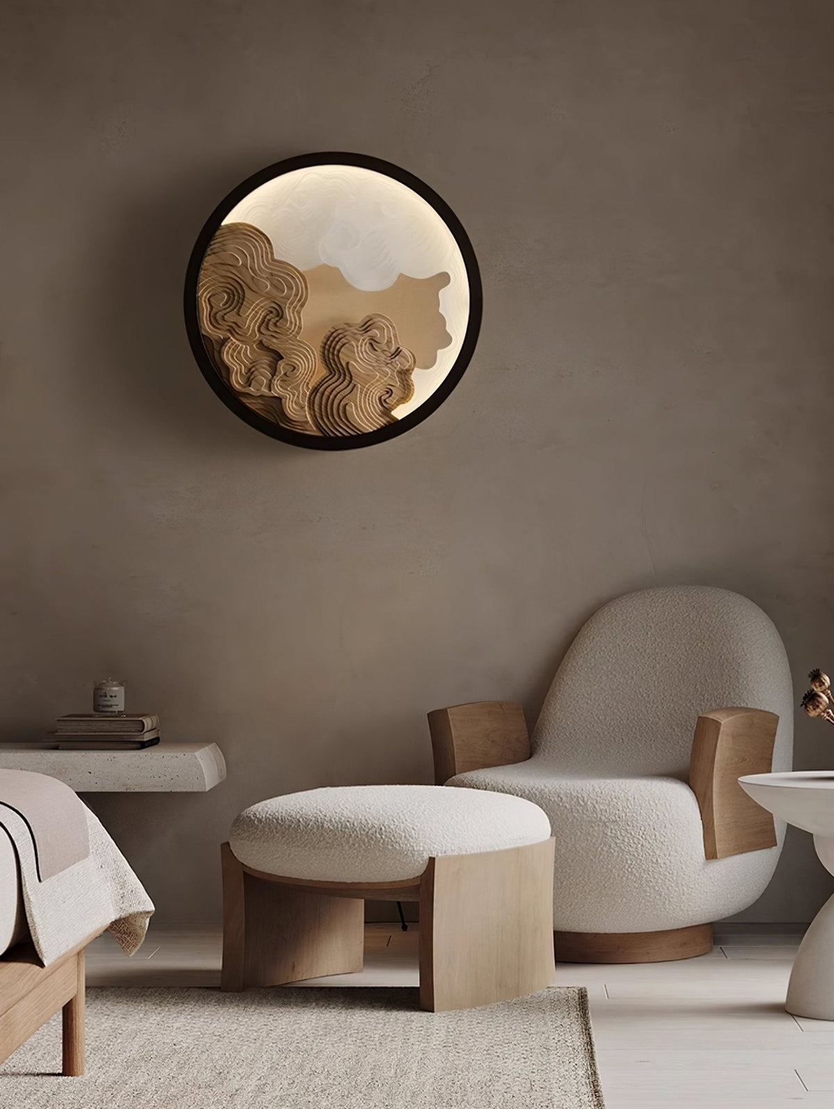 Grayson aplique de pared moderno de madera