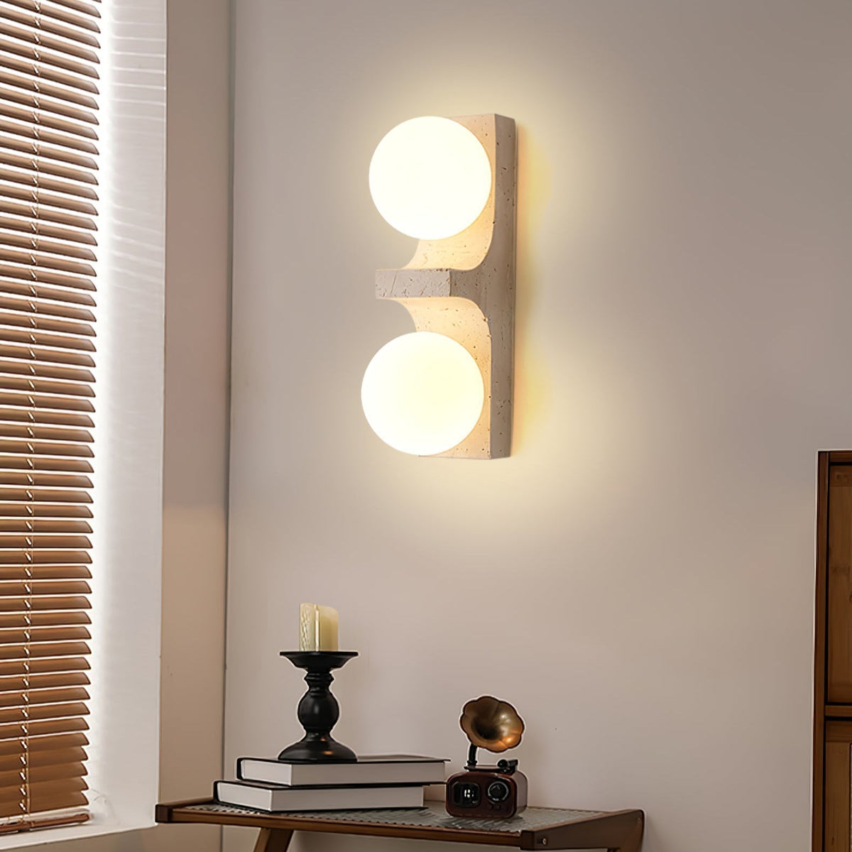 Umiren aplique de pared en travertino