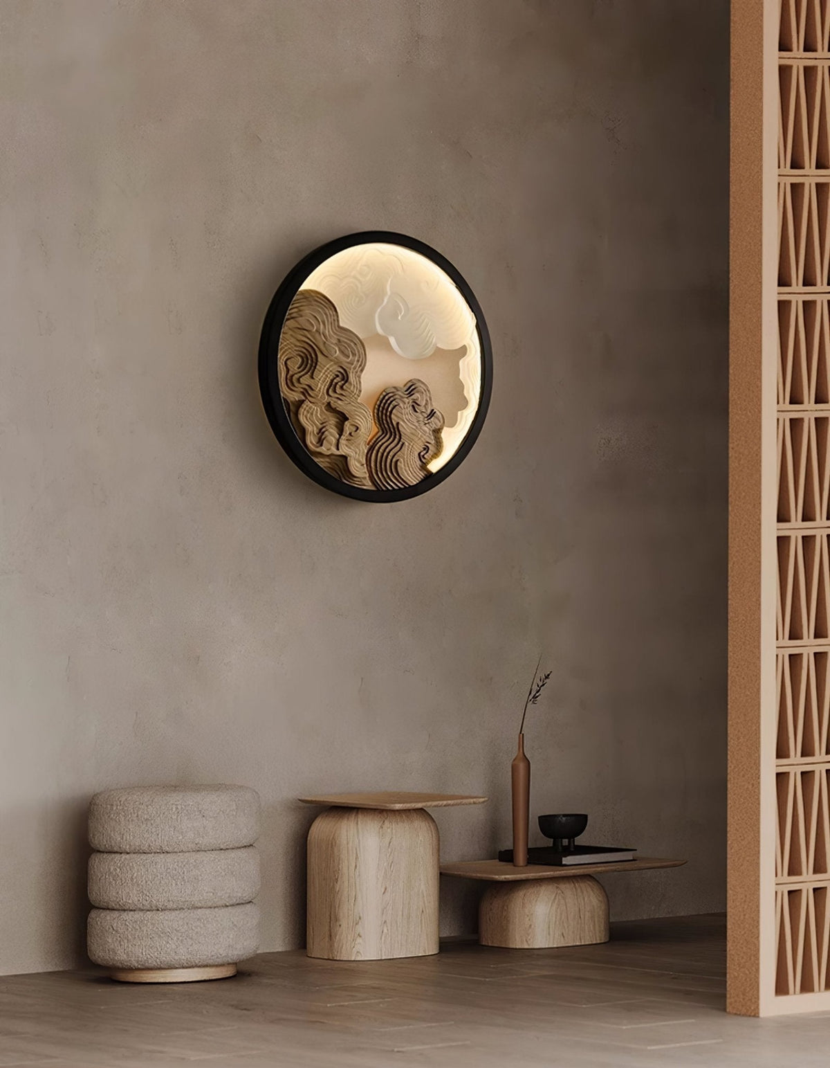 Grayson aplique de pared moderno de madera
