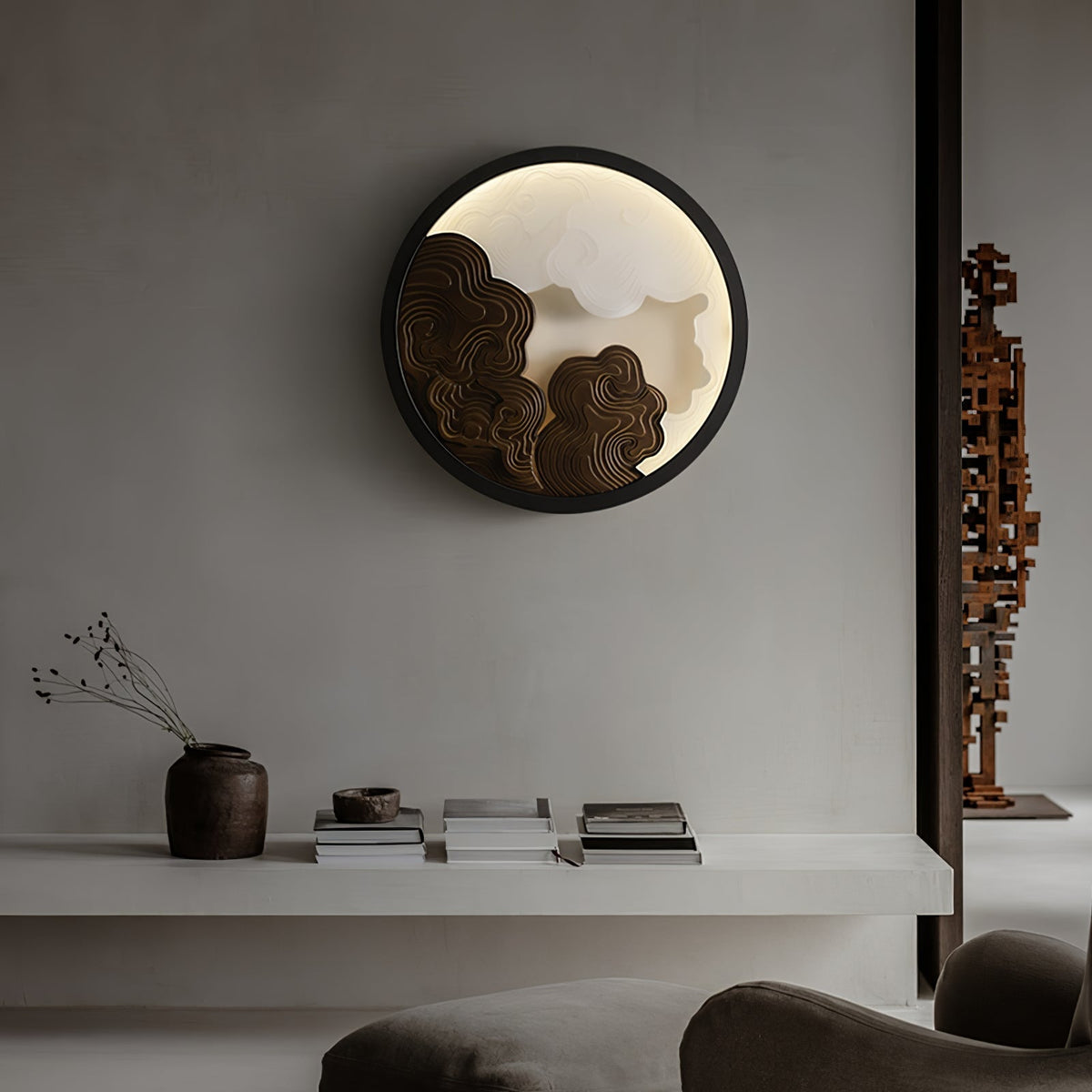 Grayson aplique de pared moderno de madera