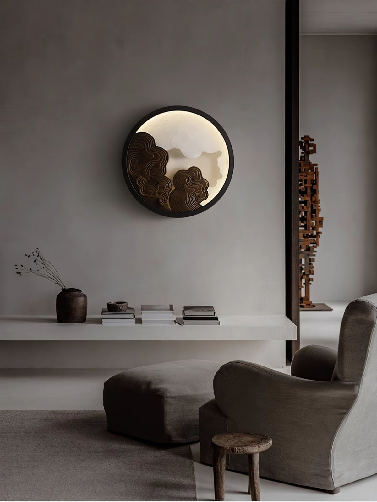 Grayson aplique de pared moderno de madera