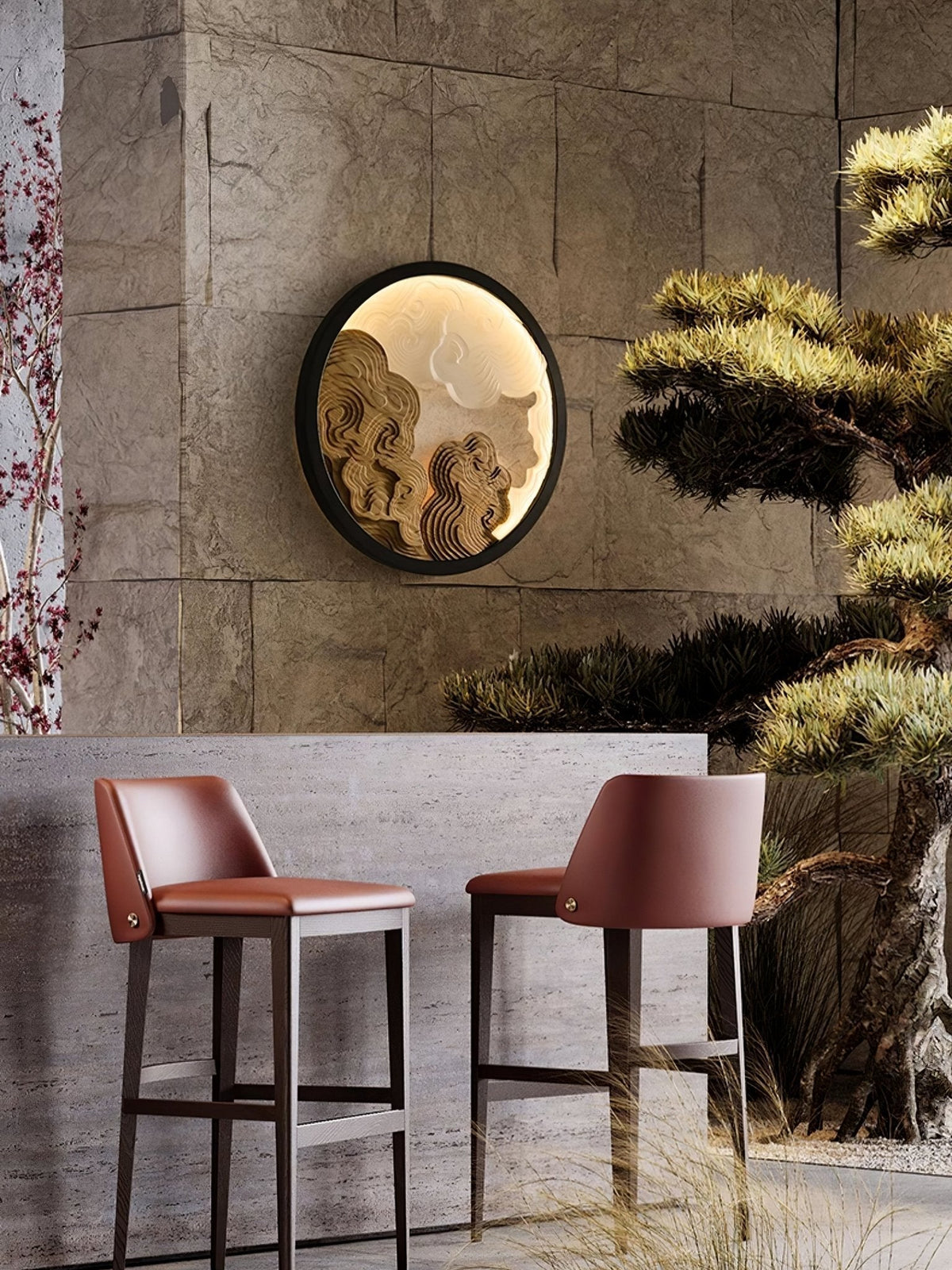 Grayson aplique de pared moderno de madera