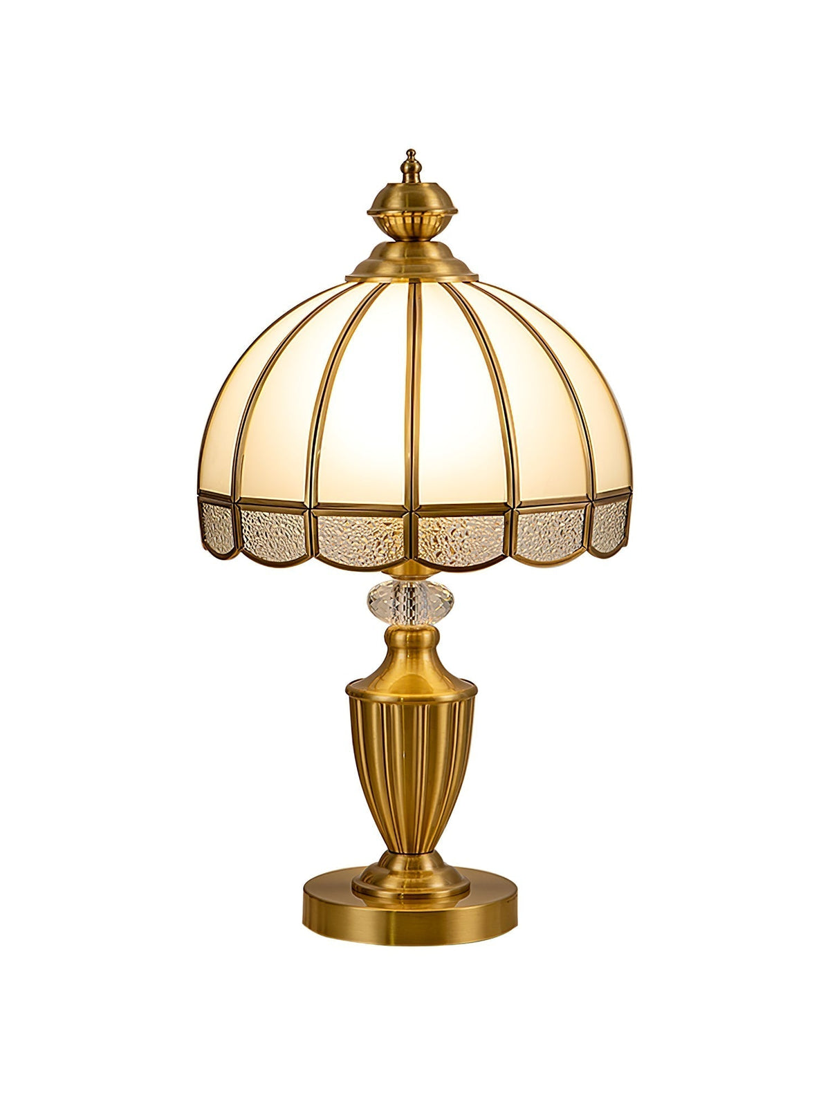 Opaline lámpara de mesa de vidrio clásica
