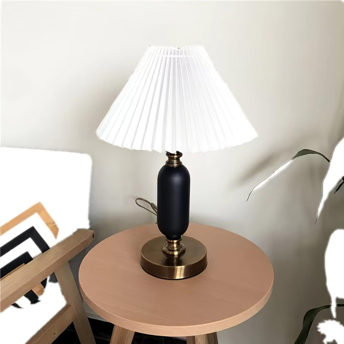 Aurmarila lámpara de mesa de tejido