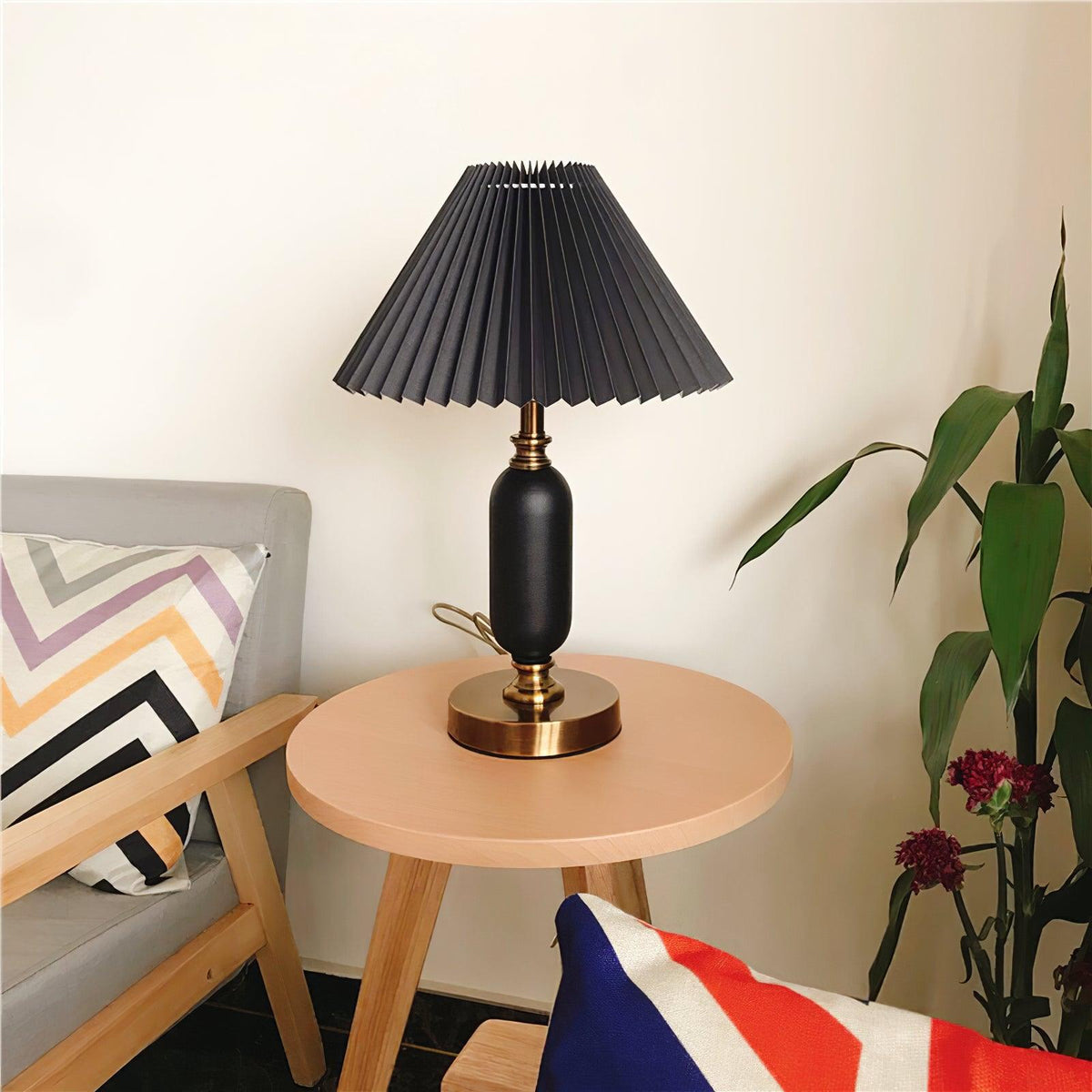 Aurmarila lámpara de mesa de tejido