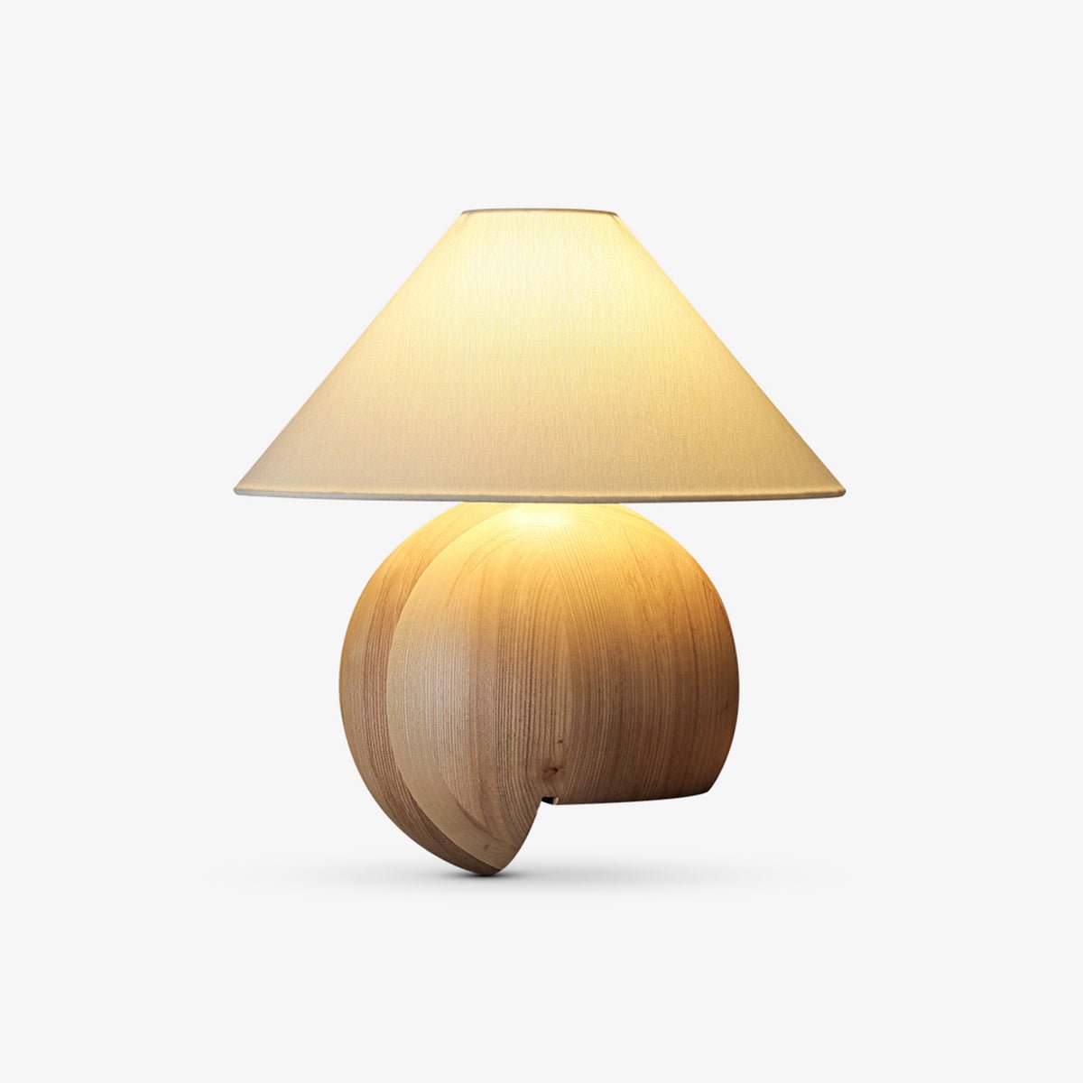 Halise lámpara de mesa de madera orgánica