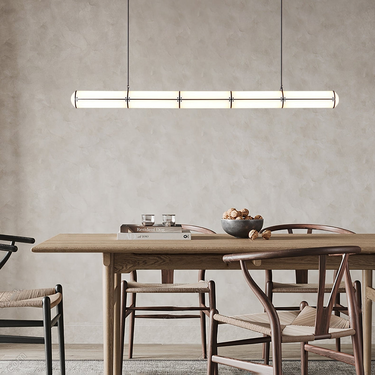 Rivenette lámpara colgante cilíndrica Endless para comedor