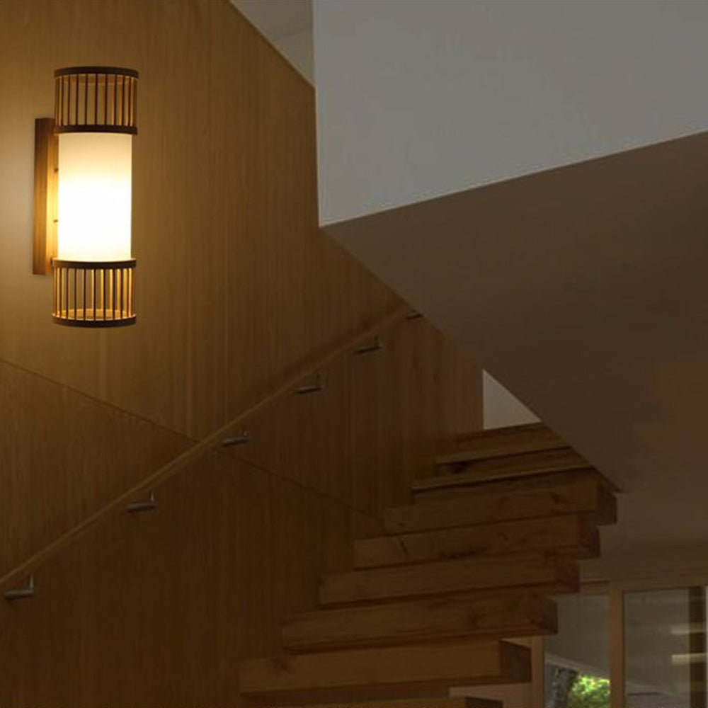 Muto Rústico Jaula Muto Aplique de Pared Madera