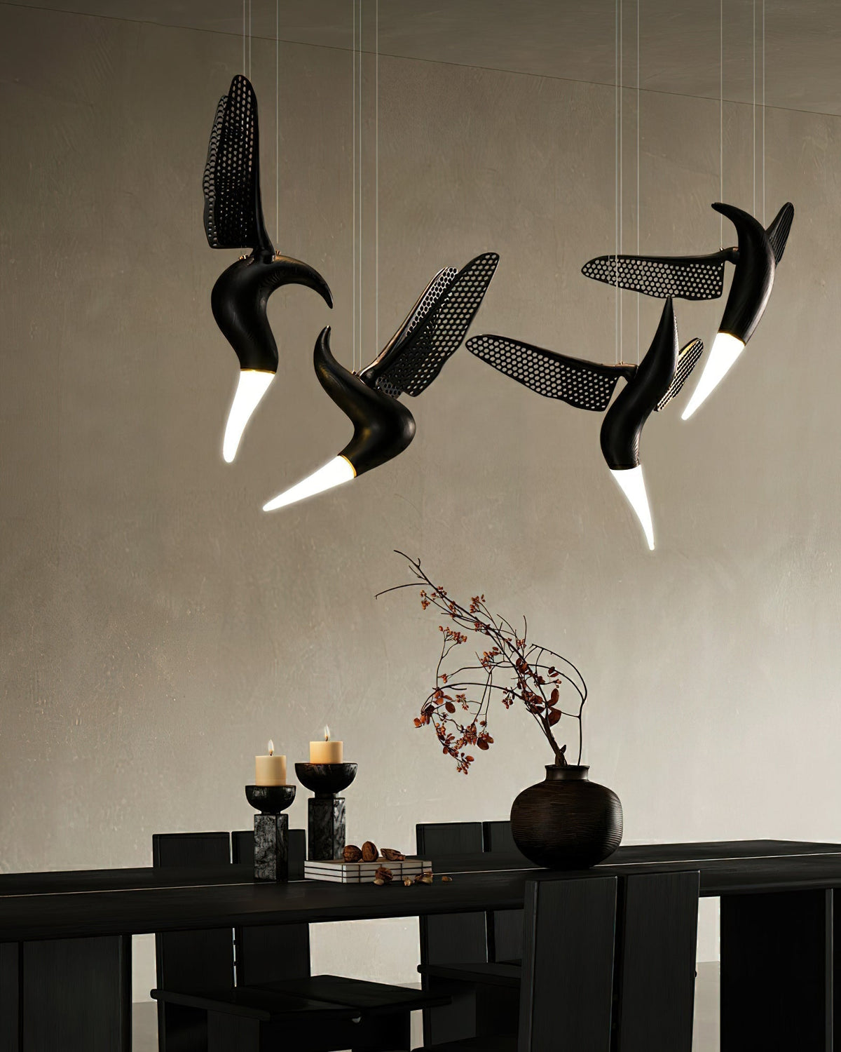 Elsilor lámpara colgante Avian-Inspired de madera