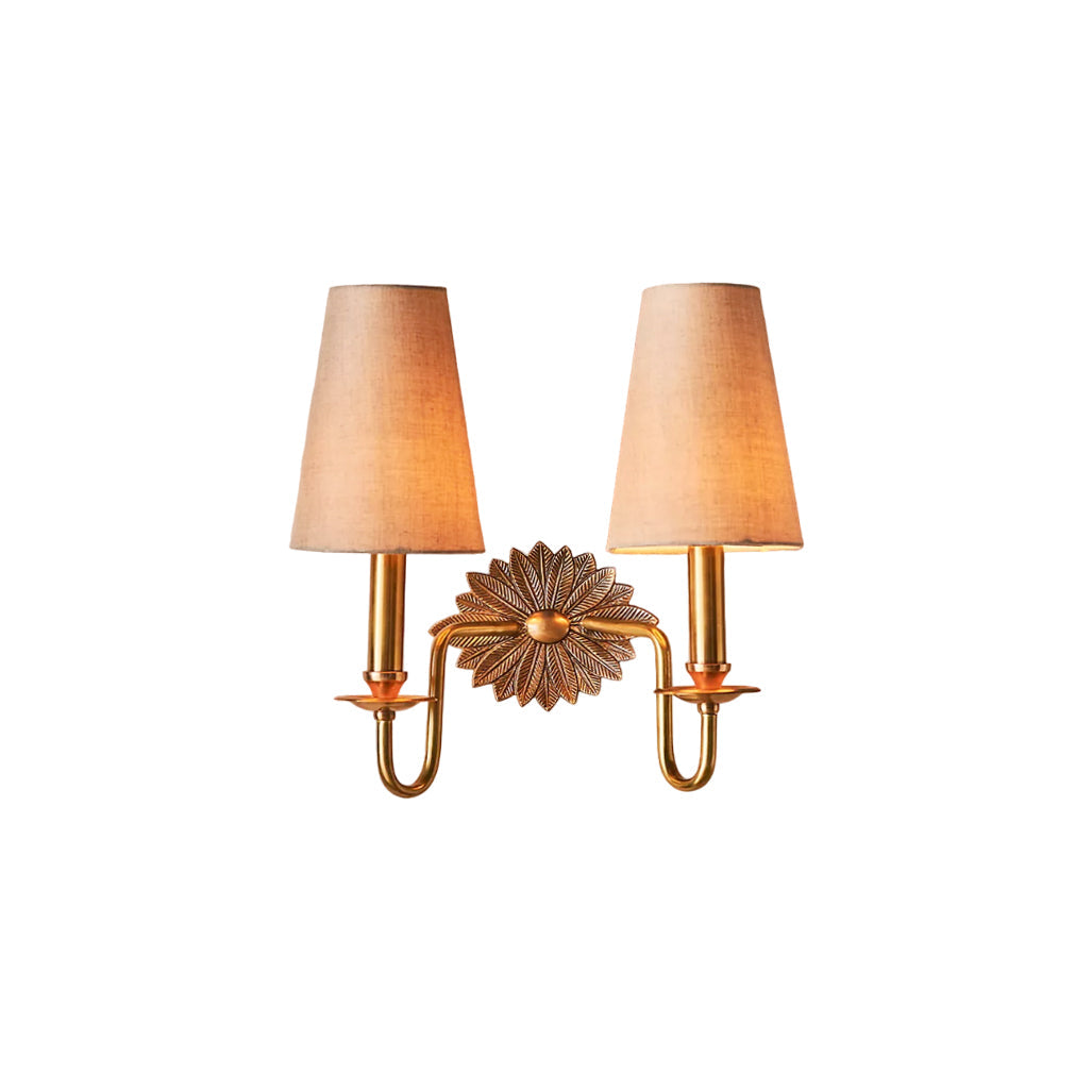 Silva Lámpara de Pared con Placa Posterior Floral