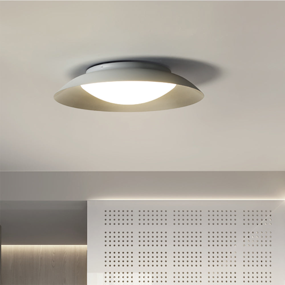 Arisha Moderna Redonda Metal LED Lámpara de Techo Blanca