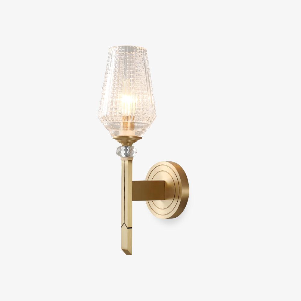 Elyisora aplique de pared en latón con cristal