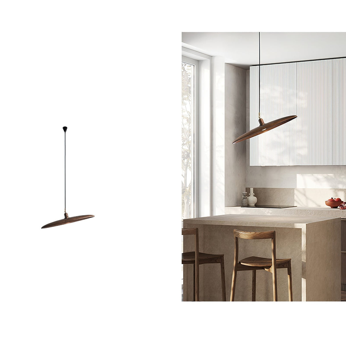 Zelirira lámpara colgante Blade de madera