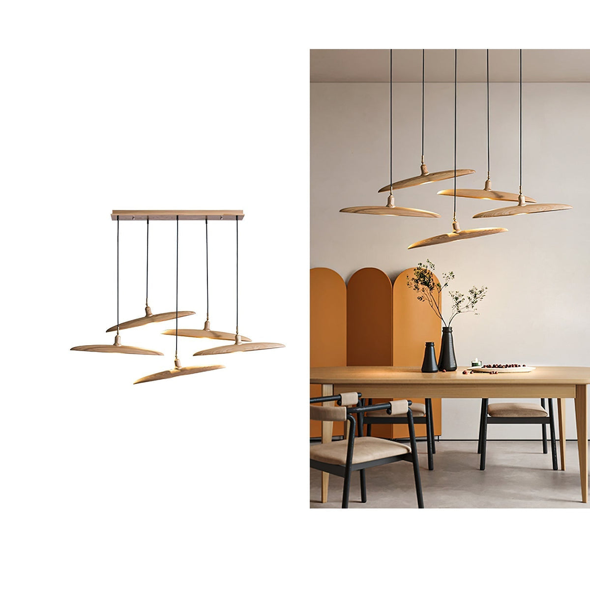 Zelirira lámpara colgante Blade de madera