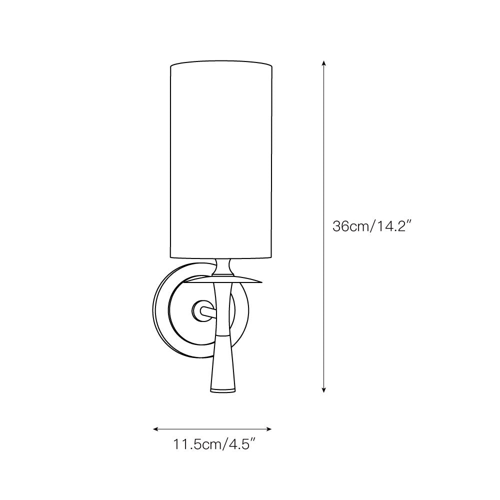 Knight Aplique de pared Tela Vidrio Moderno Minimalista
