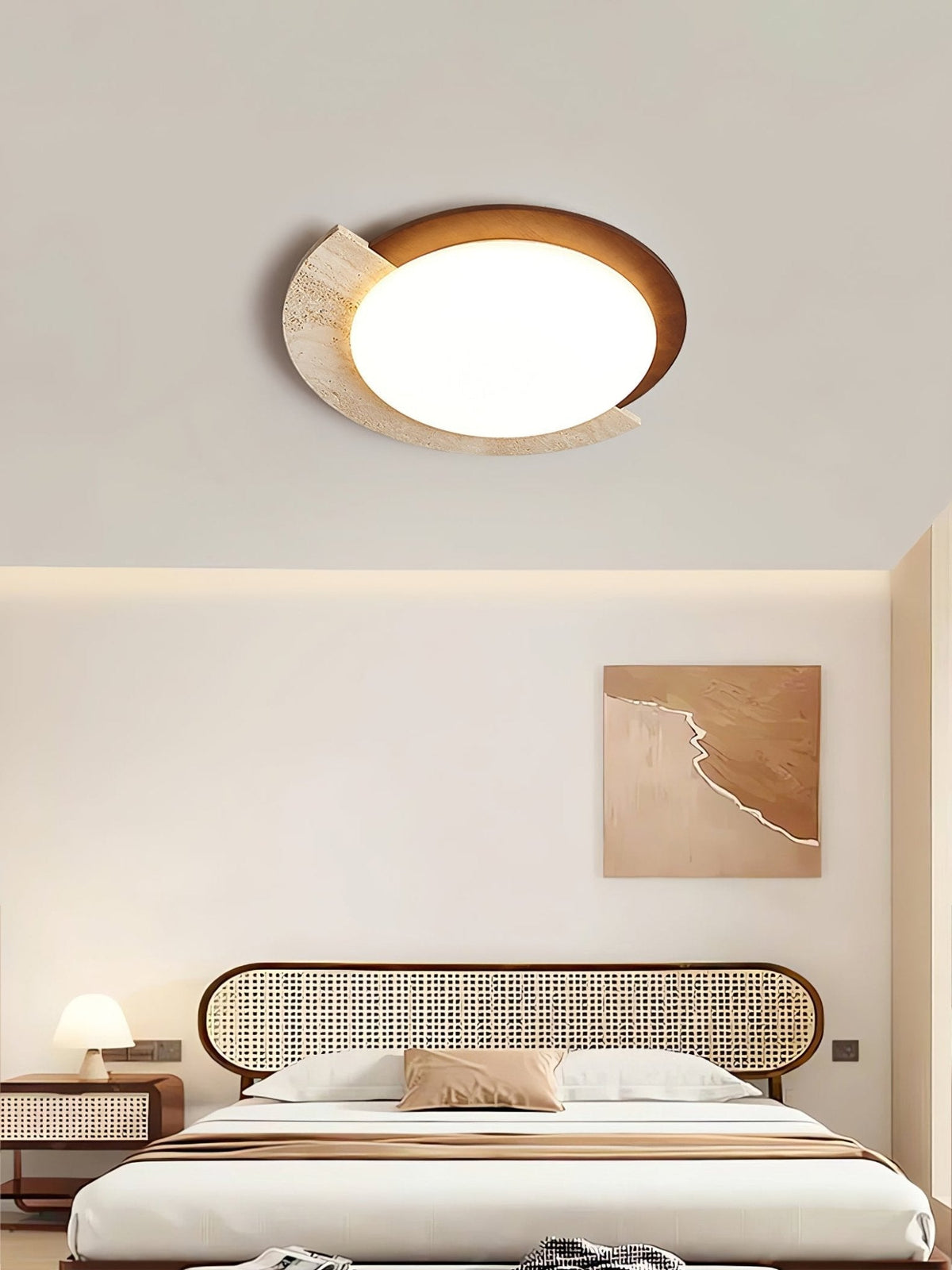 Ivnoran Luz de Techo Moderna de Travertino