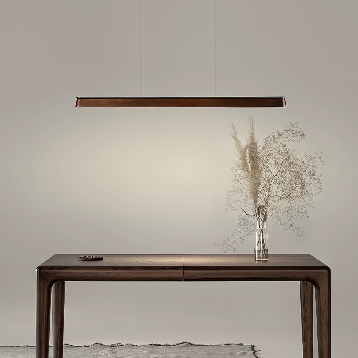 Zura lámpara colgante lineal de madera industrial