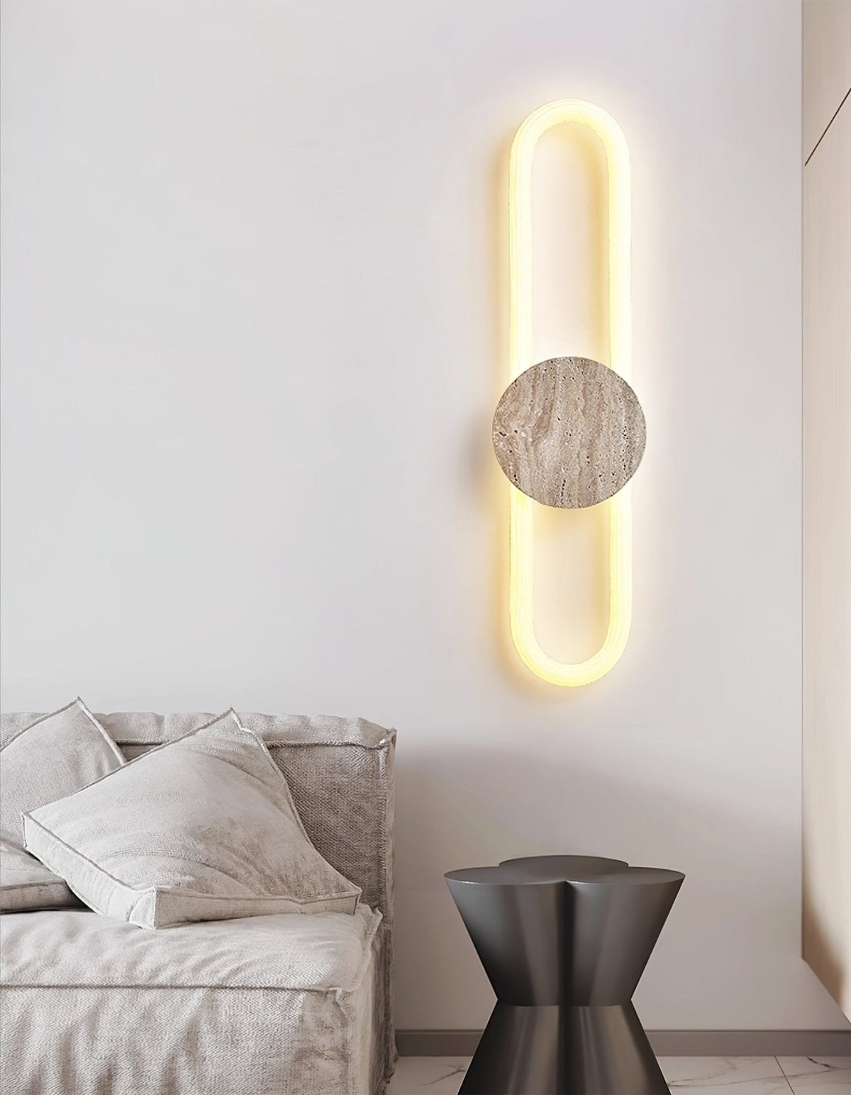 Mysolel aplique de pared travertino