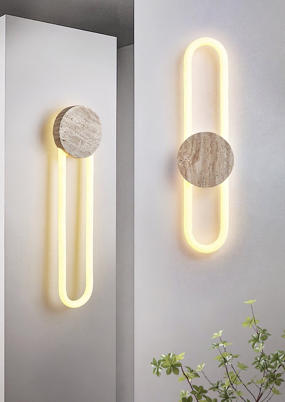 Mysolel aplique de pared travertino