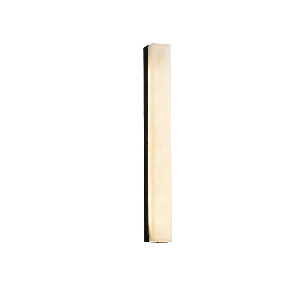 Quill aplique de pared de latón con sombra de alabastro