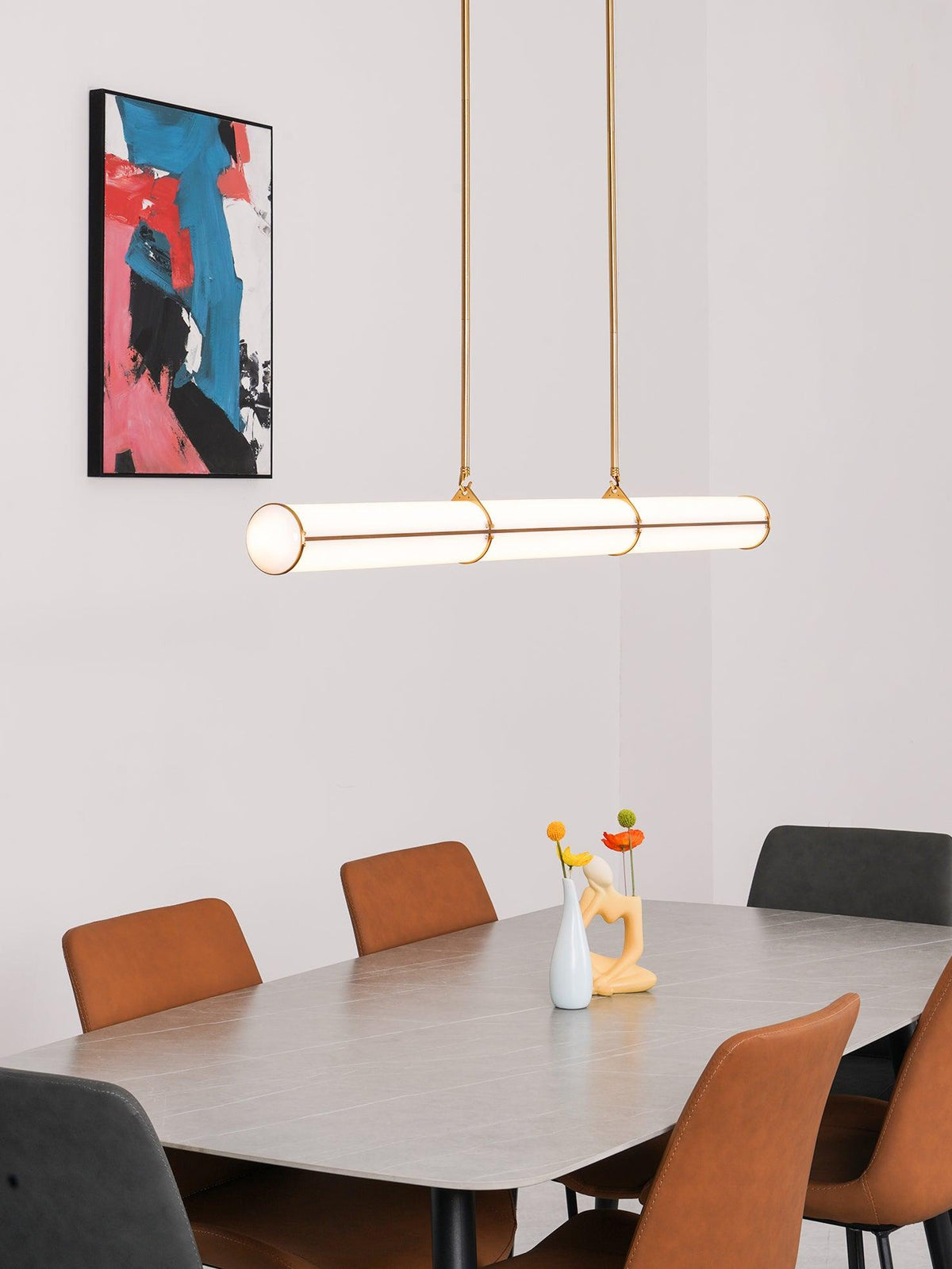 Rivenette lámpara colgante cilíndrica Endless para comedor