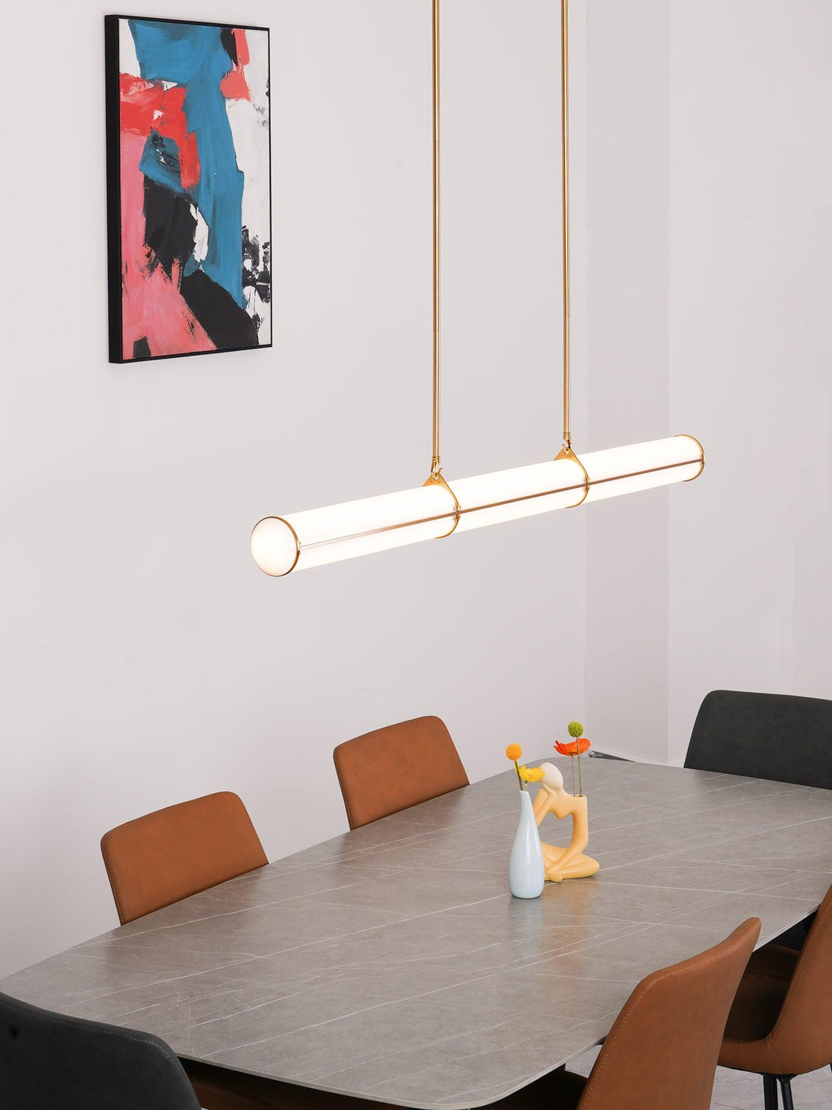 Rivenette lámpara colgante cilíndrica Endless para comedor