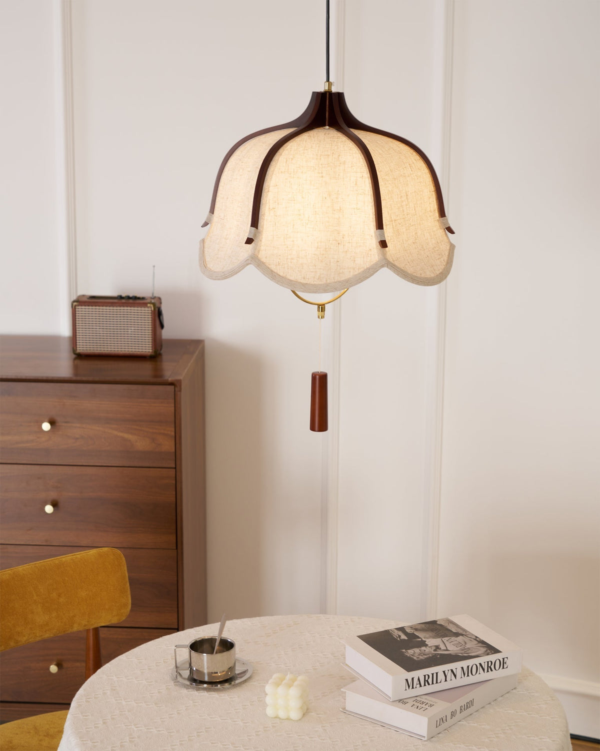 Serisia lámpara colgante farol moderna de tela