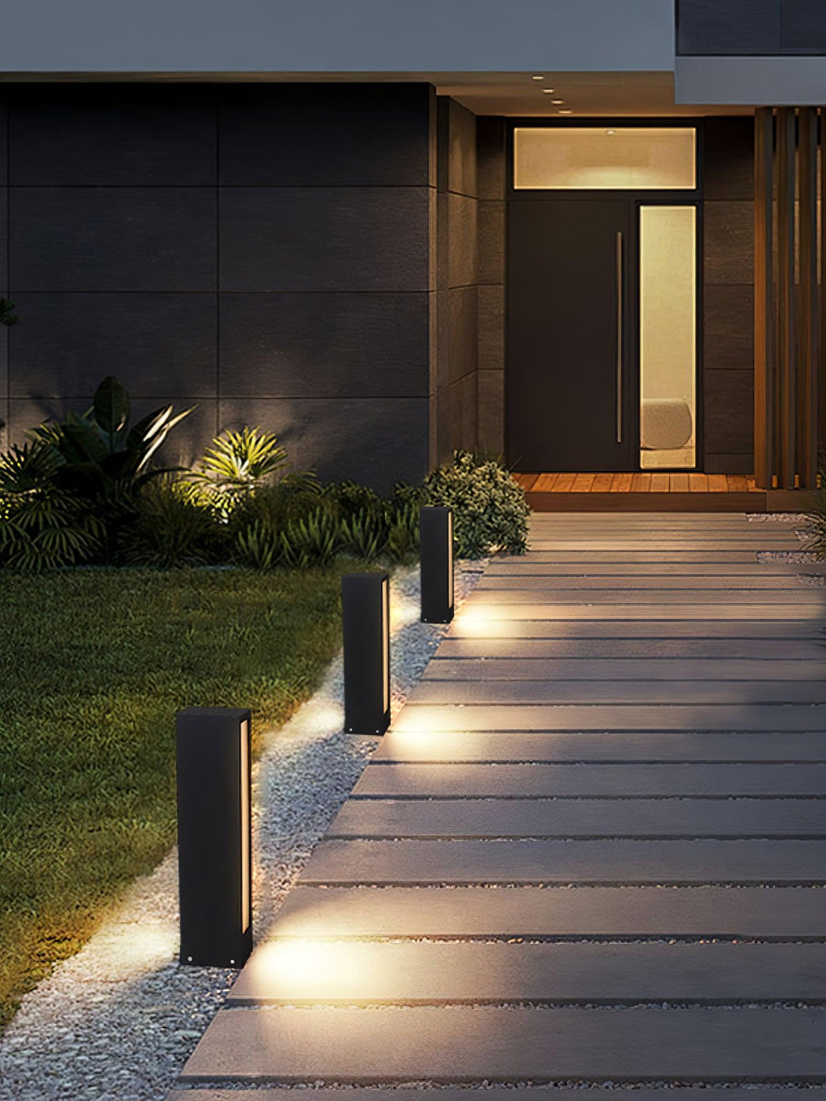 Ulzoril Lámpara de sendero minimalista de aluminio