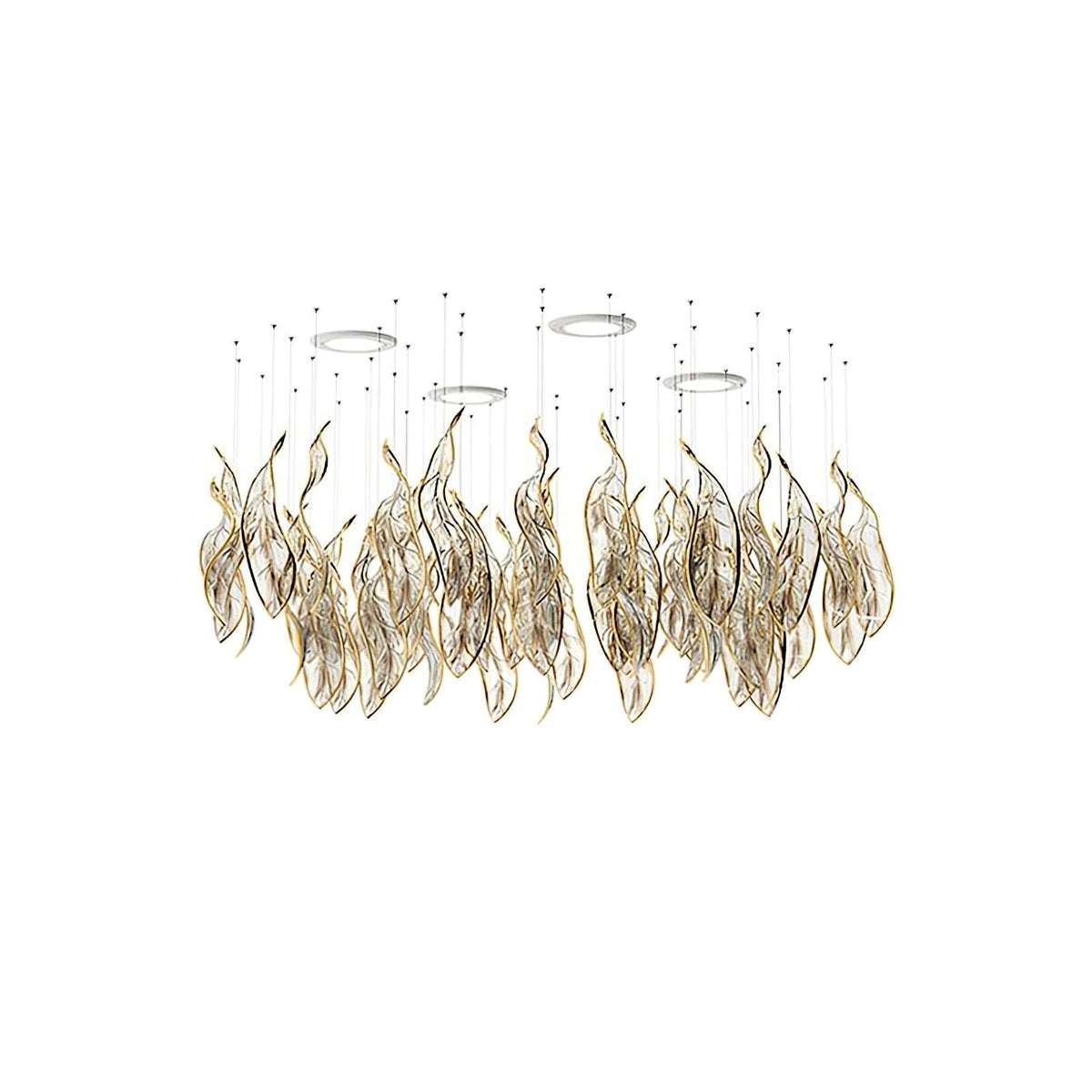 Velelora lámpara de araña Cascading Leaf Luxe