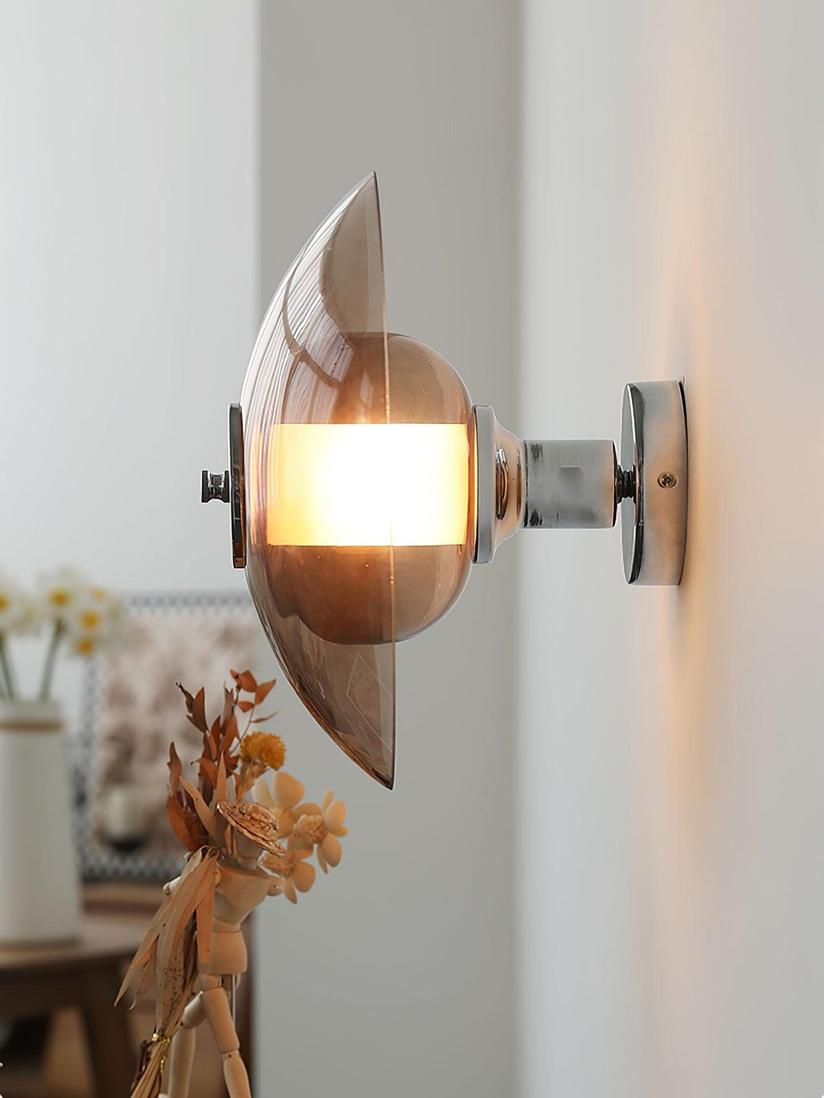 Vasolir aplique de pared Flying Saucer cromo