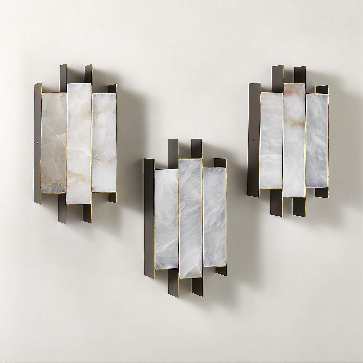 Finto aplique de pared Panel moderno alabastro