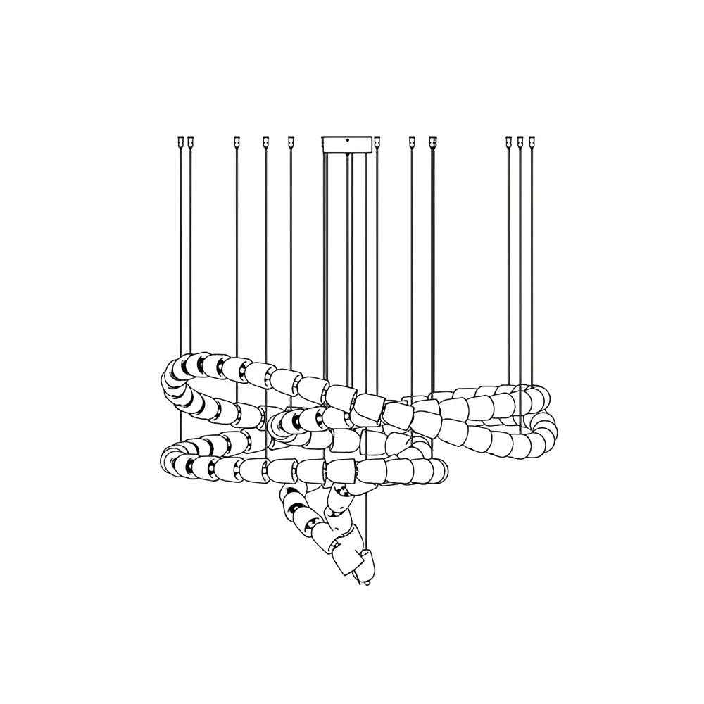 Nexus lámpara de araña dorada con cristal - 元字段测试