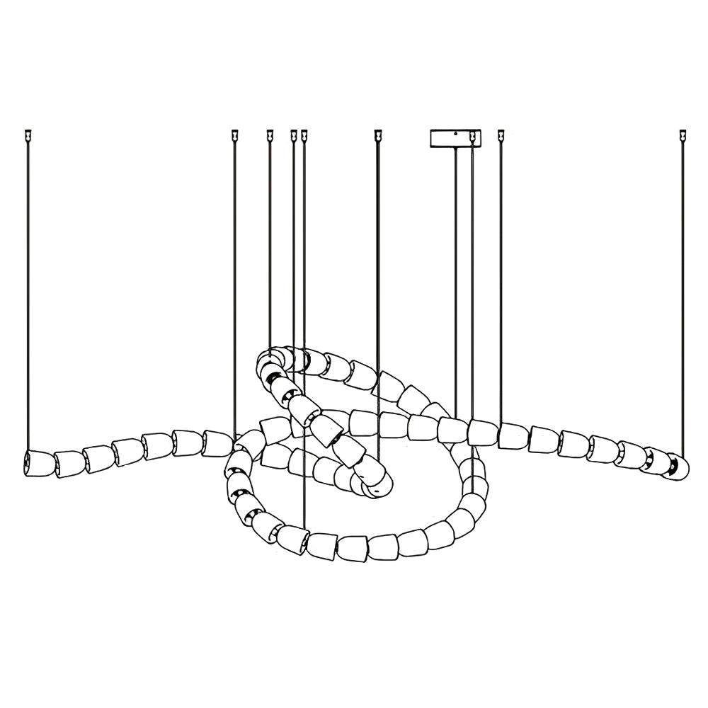Nexus lámpara de araña dorada con cristal - 元字段测试