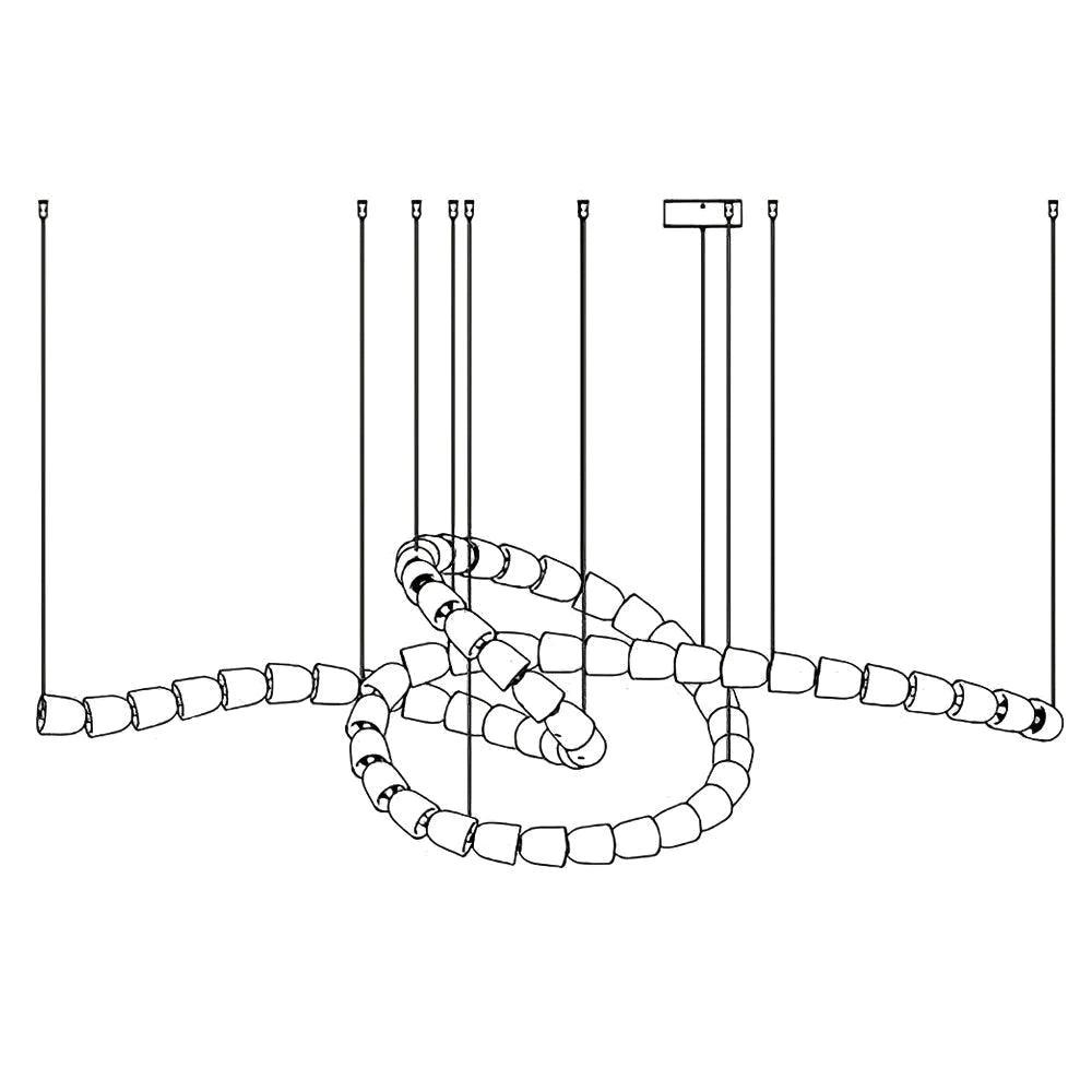 Zemirisra lámpara de araña moderna de acrílico