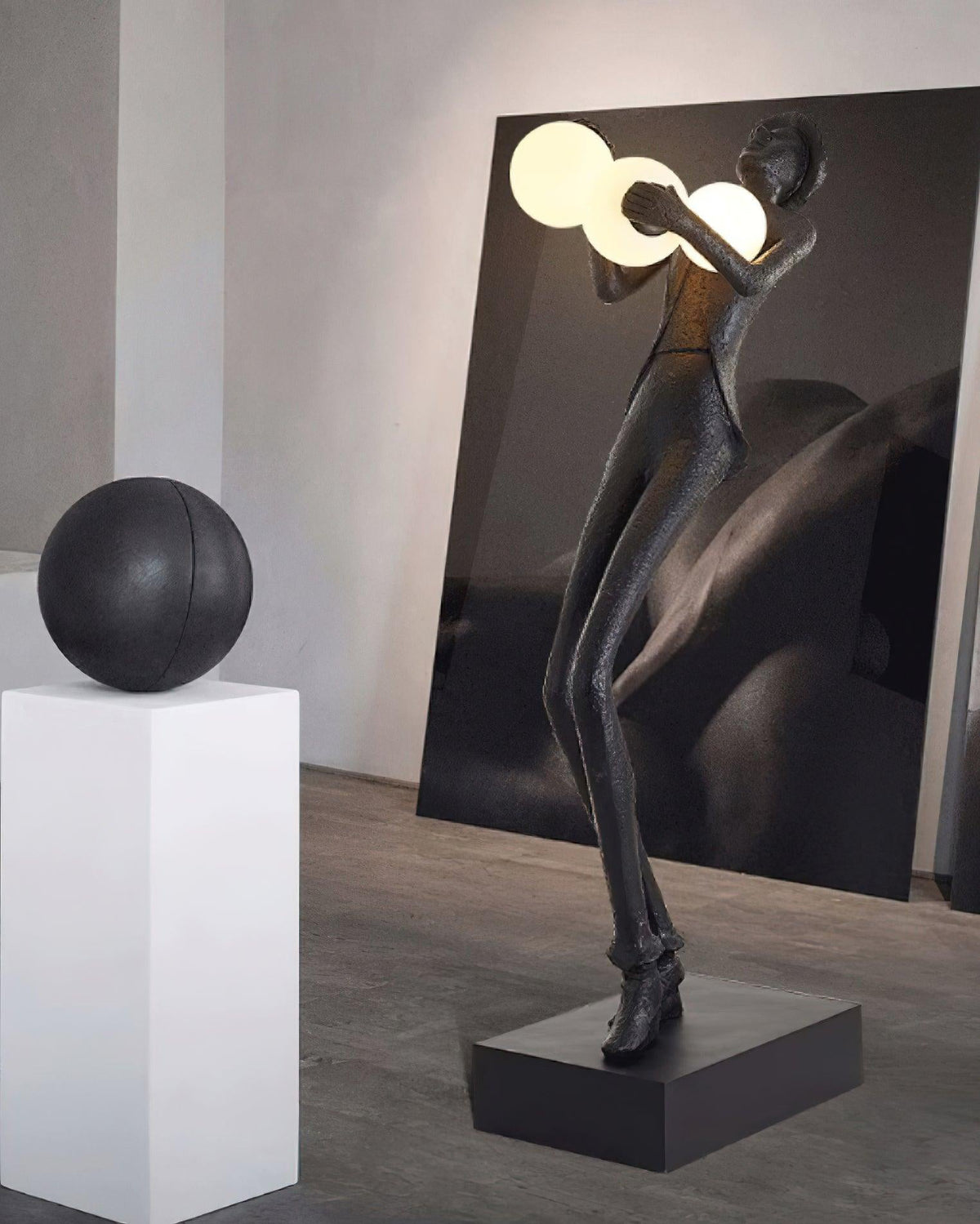 Evlirir lámpara de pie artística en bronce