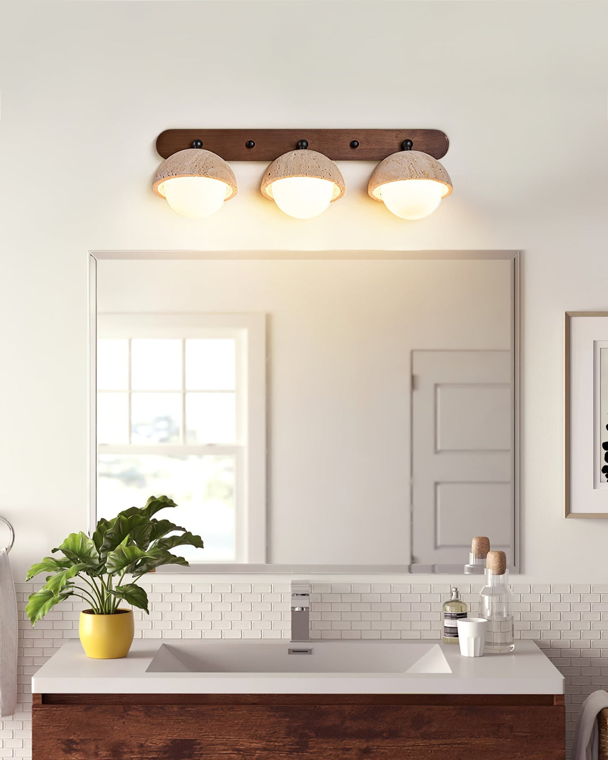 Cavix aplique de pared con acabado en travertino
