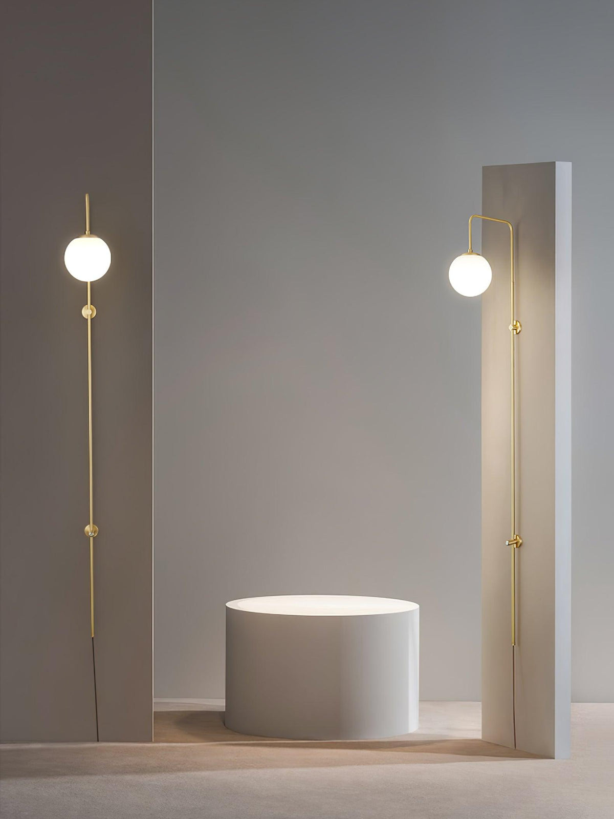Evshaia aplique de pared Premium elegancia Globo con bombilla enchufable de latón y vidrio