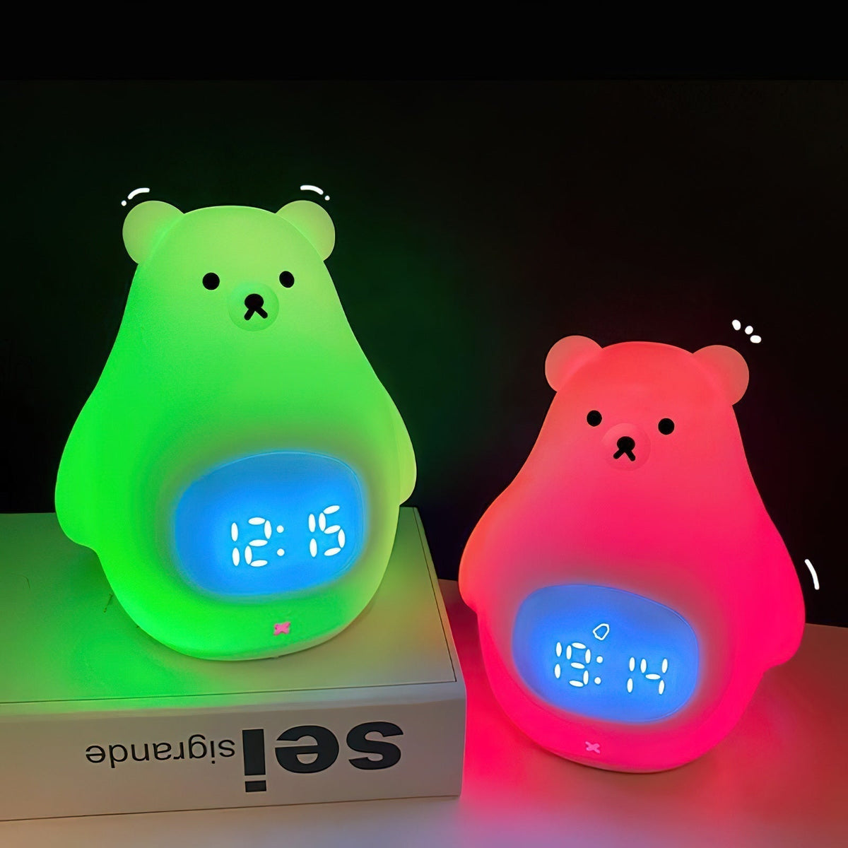 Bomi Reloj despertador de luz nocturna (con batería integrada)