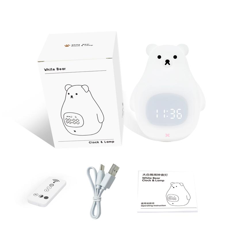 Bomi Reloj despertador de luz nocturna (con batería integrada)
