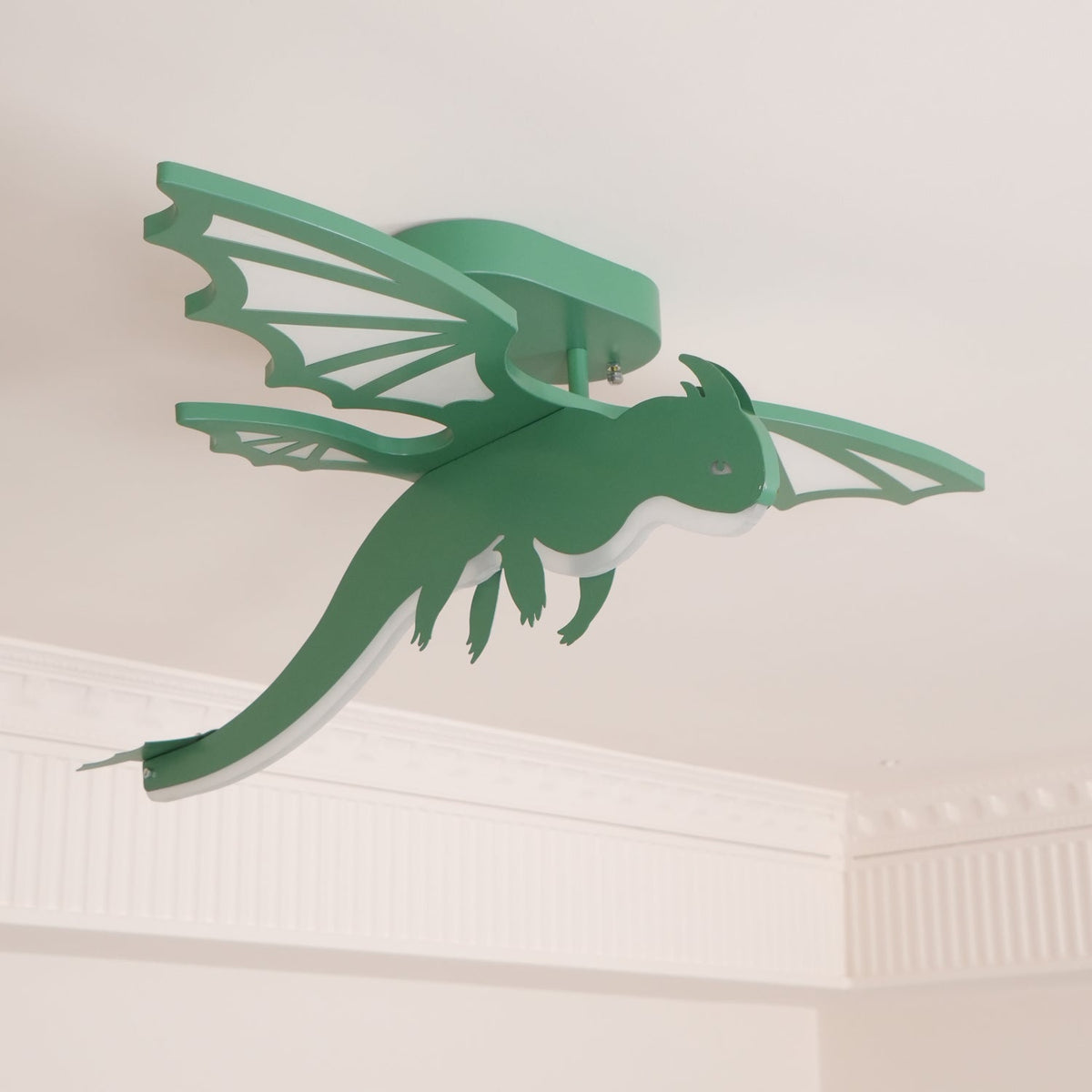 Miriora lámpara de techo verde Dinosaur LED