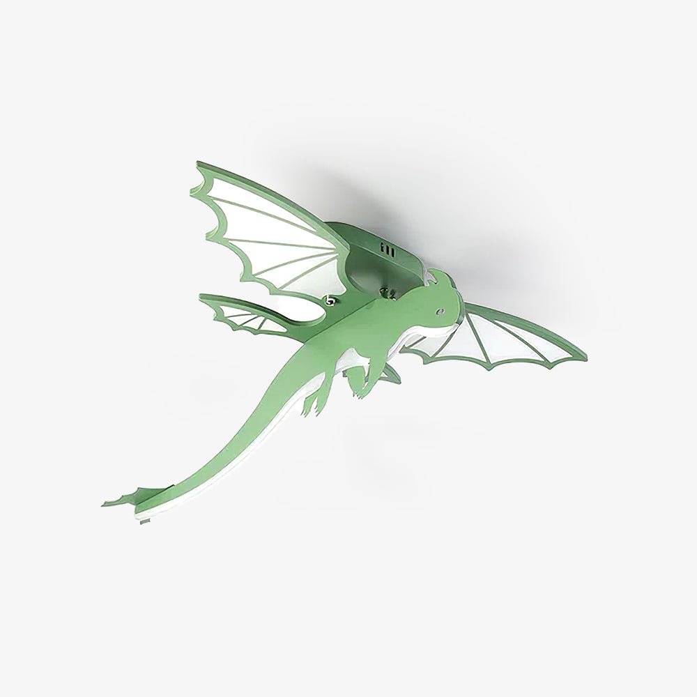 Miriora lámpara de techo verde Dinosaur LED