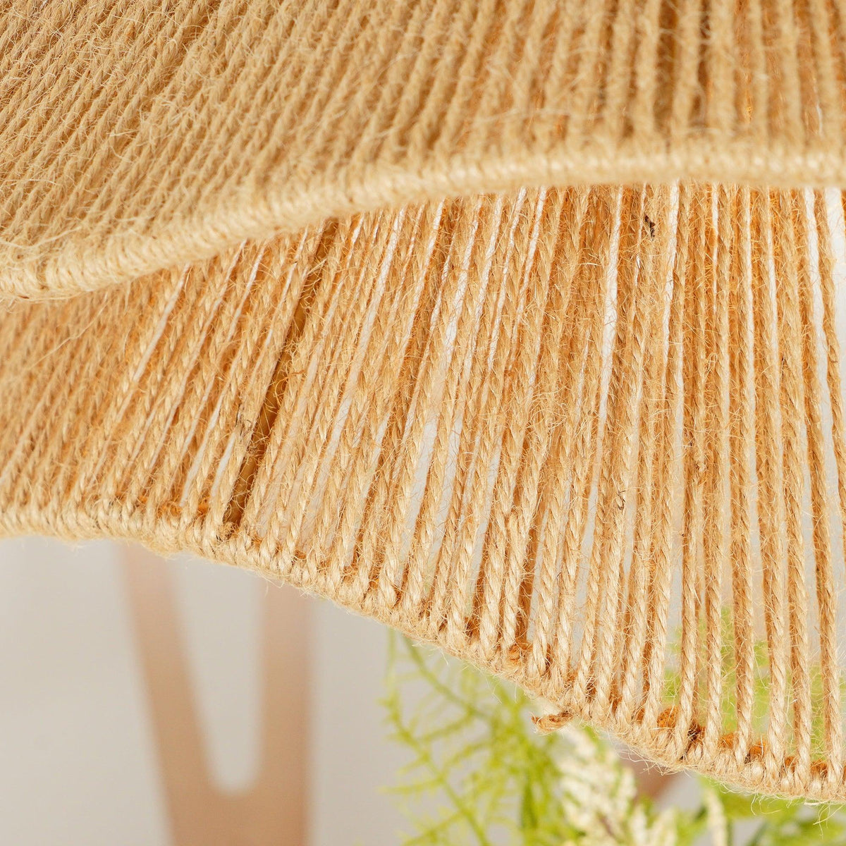 Avenaenne lámpara colgante artesanal de doble capa con sombrero de paja